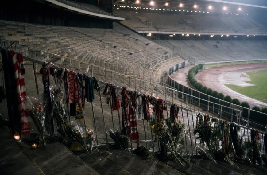 Stille Heizeltribune als herinnering aan 29 mei 1985