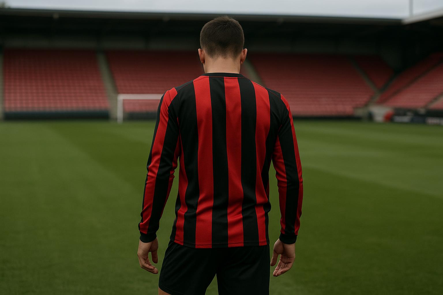 Marcos Senesi in Bournemouth-tenue tijdens een training