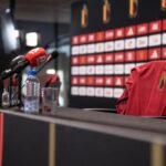 Persmoment bij de Rode Duivels tijdens de WK-voorbereiding in Tubeke