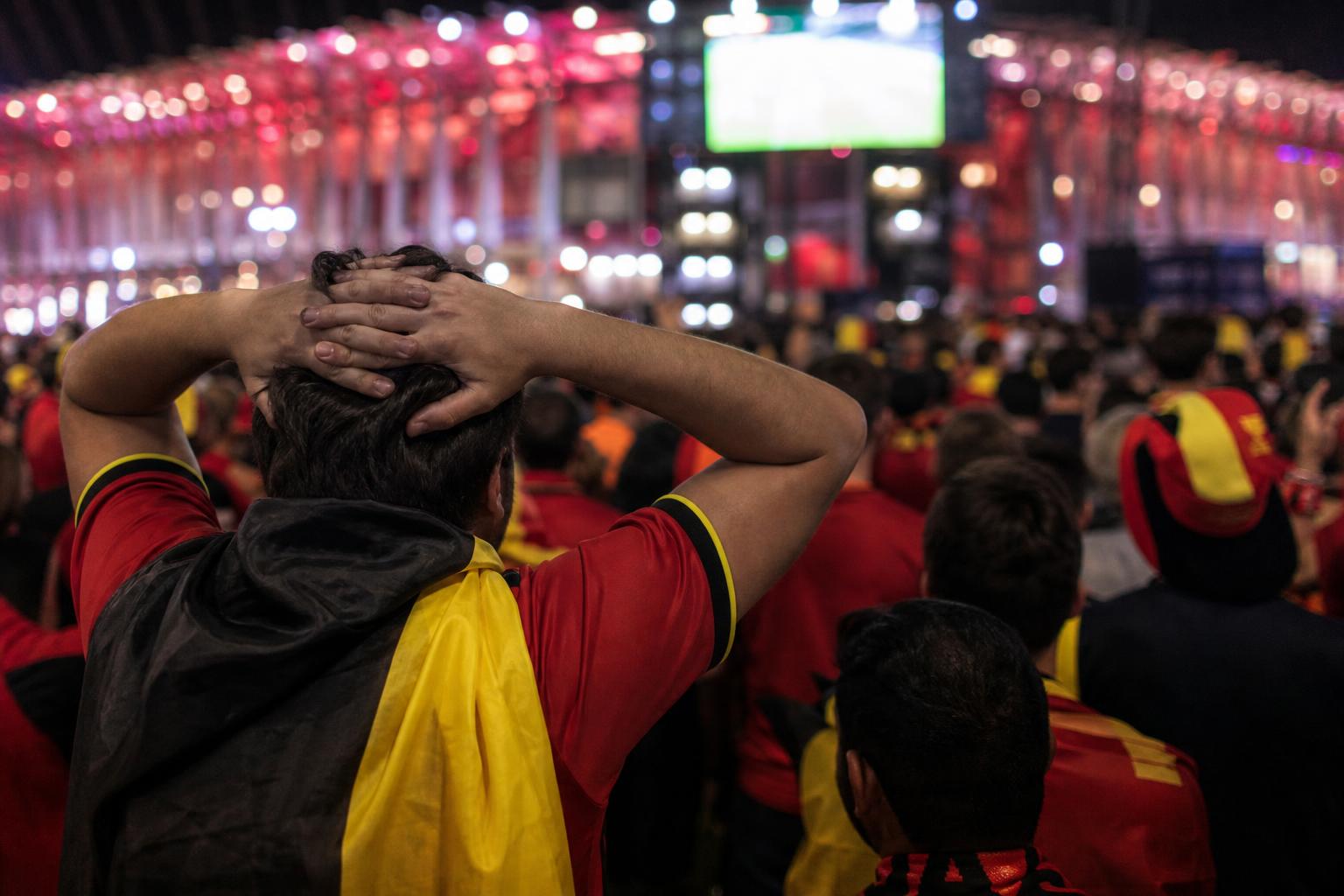 Belgische supporters beleven WK-spanning rond de Rode Duivels