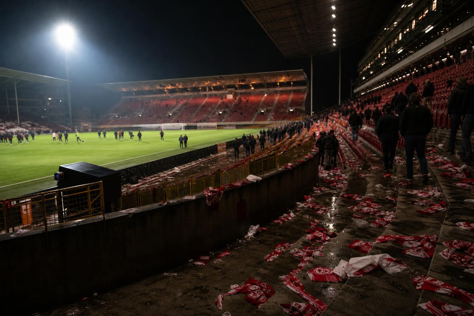 Tense stadium atmosphere around Royal Antwerp FC after a disappointing JPL season