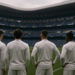 Training van Real Madrid met spelers op het veld, zonder herkenbare gezichten