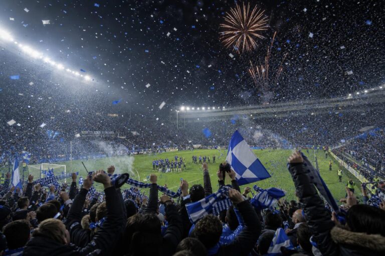 Sfeerbeeld bij Como na een historische kwalificatie voor de Champions League