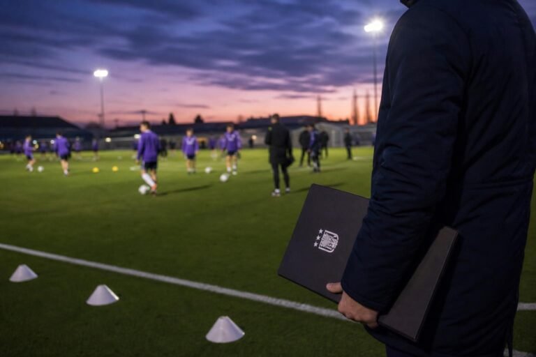 Spannende sfeer op een jeugdveld van Anderlecht zonder herkenbare gezichten.