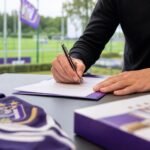 Contractmoment bij RSC Anderlecht in een paars-witte clubomgeving
