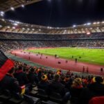 Sfeerbeeld van een voetbalstadion in aanloop naar interlands van de Rode Duivels
