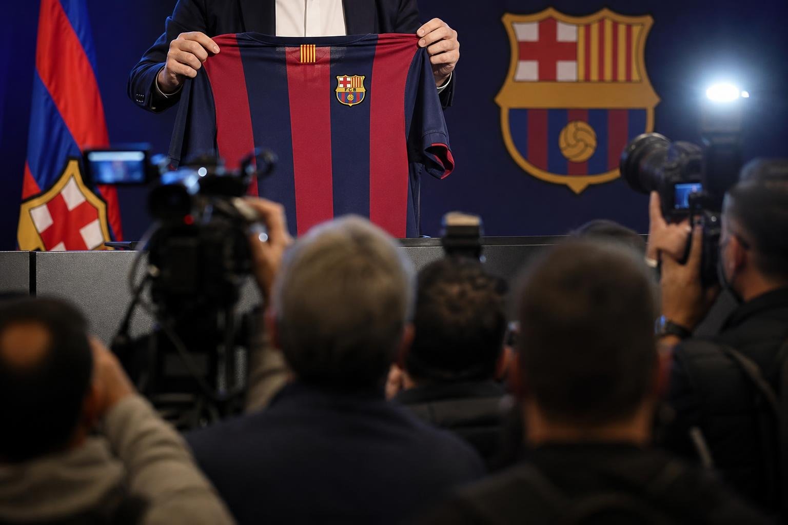 Presentatiesfeer bij FC Barcelona rond de komst van Anthony Gordon