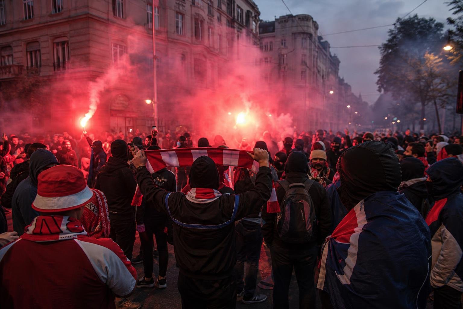 Gespannen supporterssfeer rond Arsenal en PSG voor de Champions League-finale in Boedapest