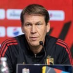 Rudi Garcia tijdens een persmoment bij de Rode Duivels