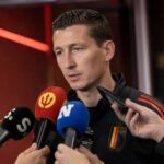 Hans Vanaken tijdens een moment bij de Rode Duivels