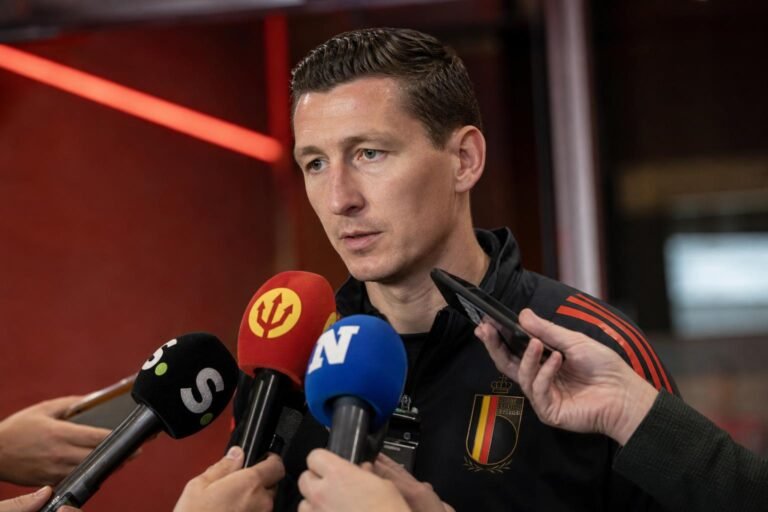 Hans Vanaken tijdens een moment bij de Rode Duivels