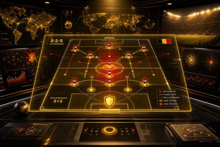 Tactisch veldbeeld van de Rode Duivels met focus op restverdediging richting WK 2026