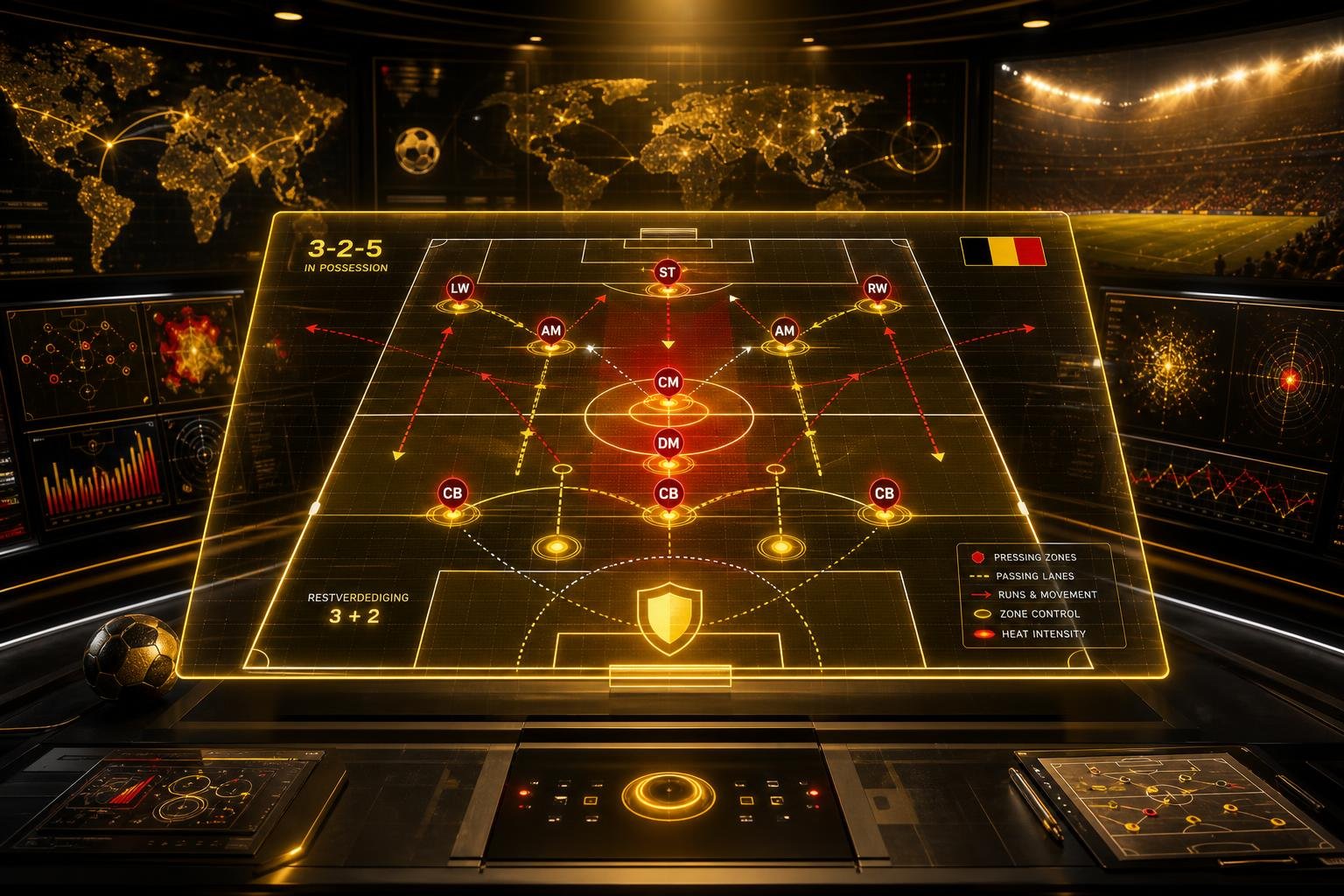 Tactisch veldbeeld van de Rode Duivels met focus op restverdediging richting WK 2026