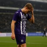 Marco Kana van RSC Anderlecht na de wedstrijd tegen Club Brugge in het Lotto Park