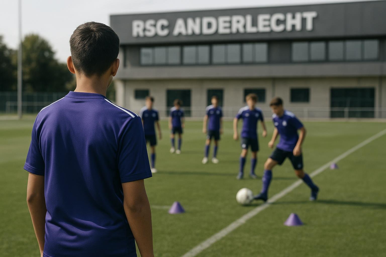 Sfeerbeeld van een training op Neerpede bij RSC Anderlecht