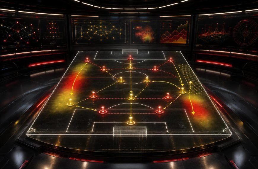 Tactische visual van een teruggetrokken winger die vanuit de flank in het middenveld zakt.