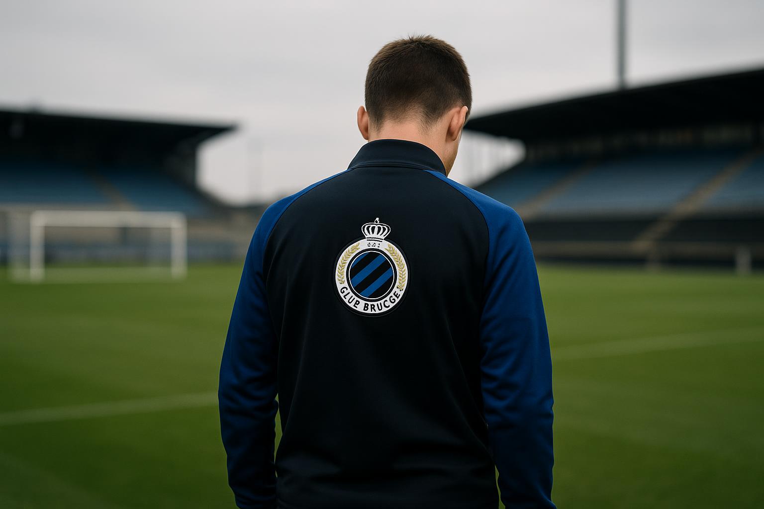 Een speler van Club Brugge NXT op training op het oefenveld.