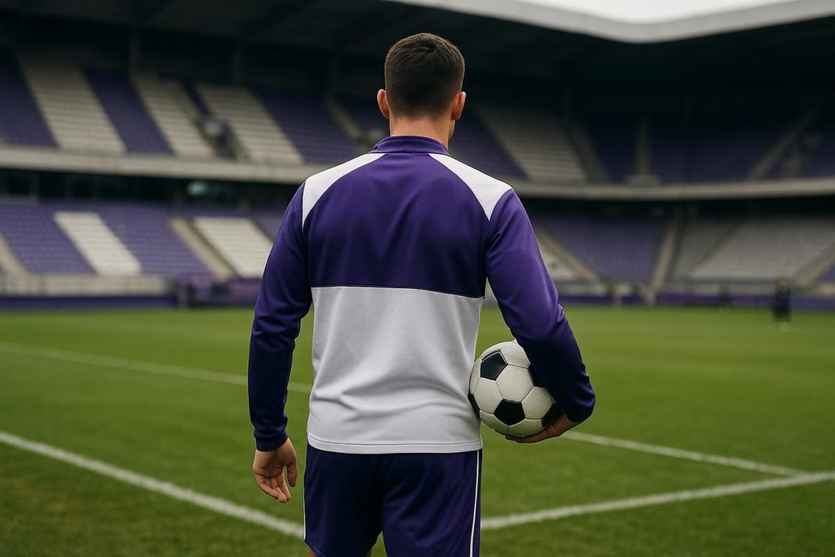 Sfeerbeeld rond RSC Anderlecht met focus op een linksachter in wedstrijdcontext