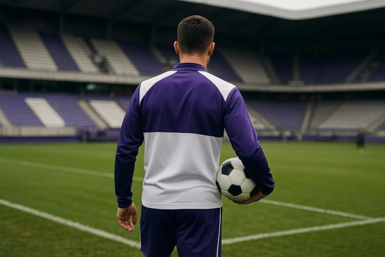 Sfeerbeeld rond RSC Anderlecht met focus op een linksachter in wedstrijdcontext