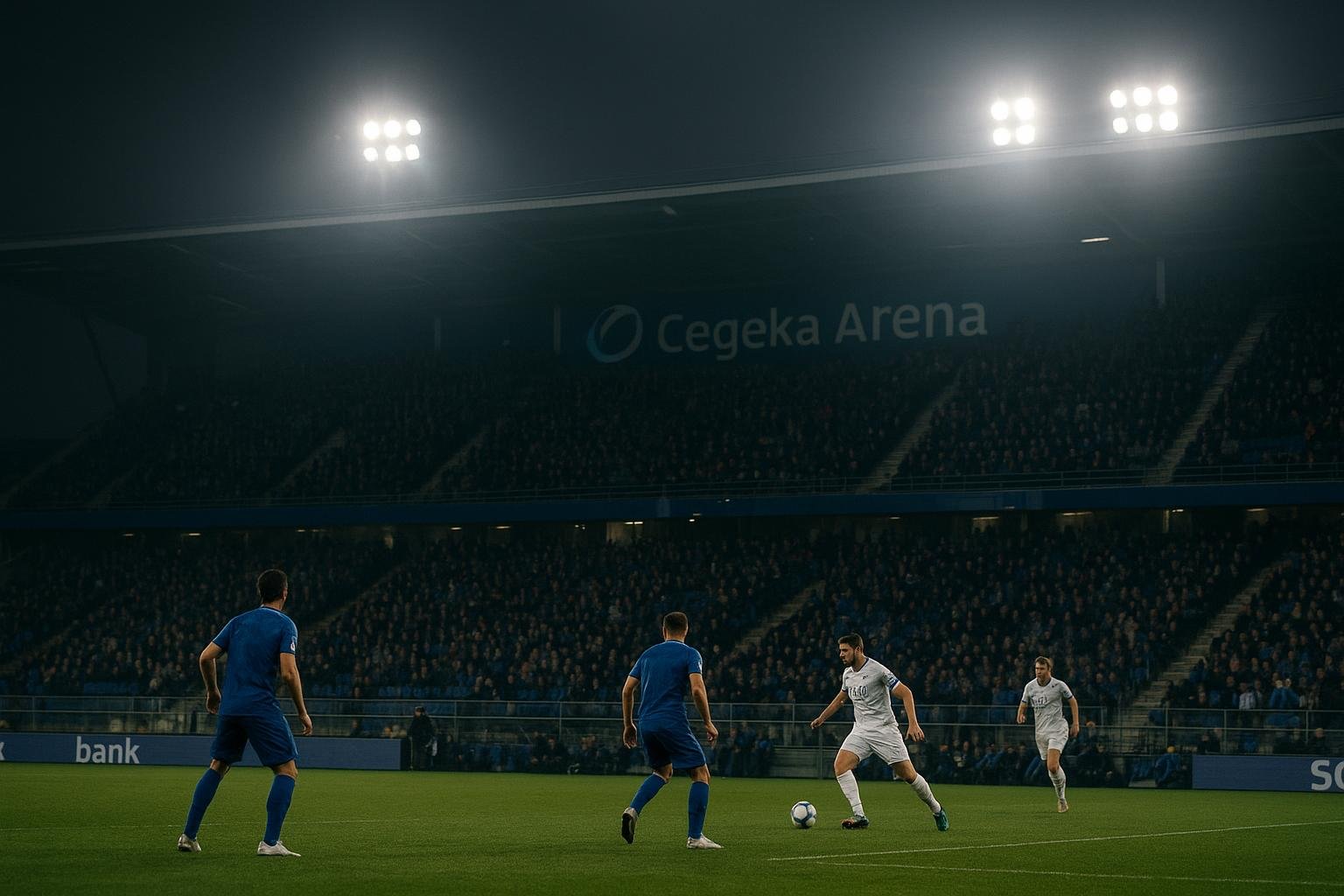 Sfeerbeeld in en rond de Cegeka Arena bij KRC Genk zonder herkenbare gezichten