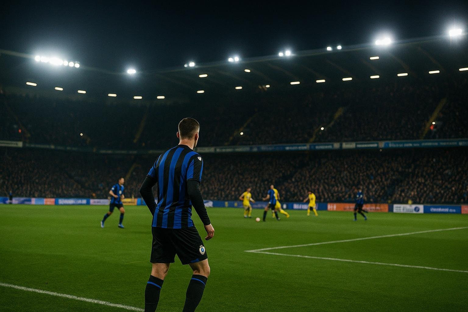 Sfeerbeeld uit een Jupiler Pro League-wedstrijd met focus op Club Brugge in aanloop naar de Player of the Season-verkiezing