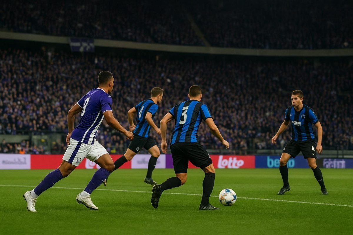 Sfeerbeeld in het stadion tijdens Anderlecht tegen Club Brugge