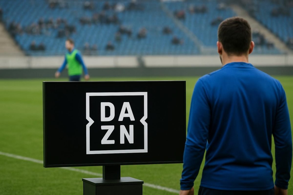 DAZN-logo op een scherm, symboolbeeld bij discussie over misleidende promo-mail en klachten bij de JEP
