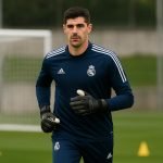 Thibaut Courtois op training bij Real Madrid
