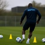 Romelu Lukaku tijdens een training in aanloop naar zijn terugkeer bij Napoli