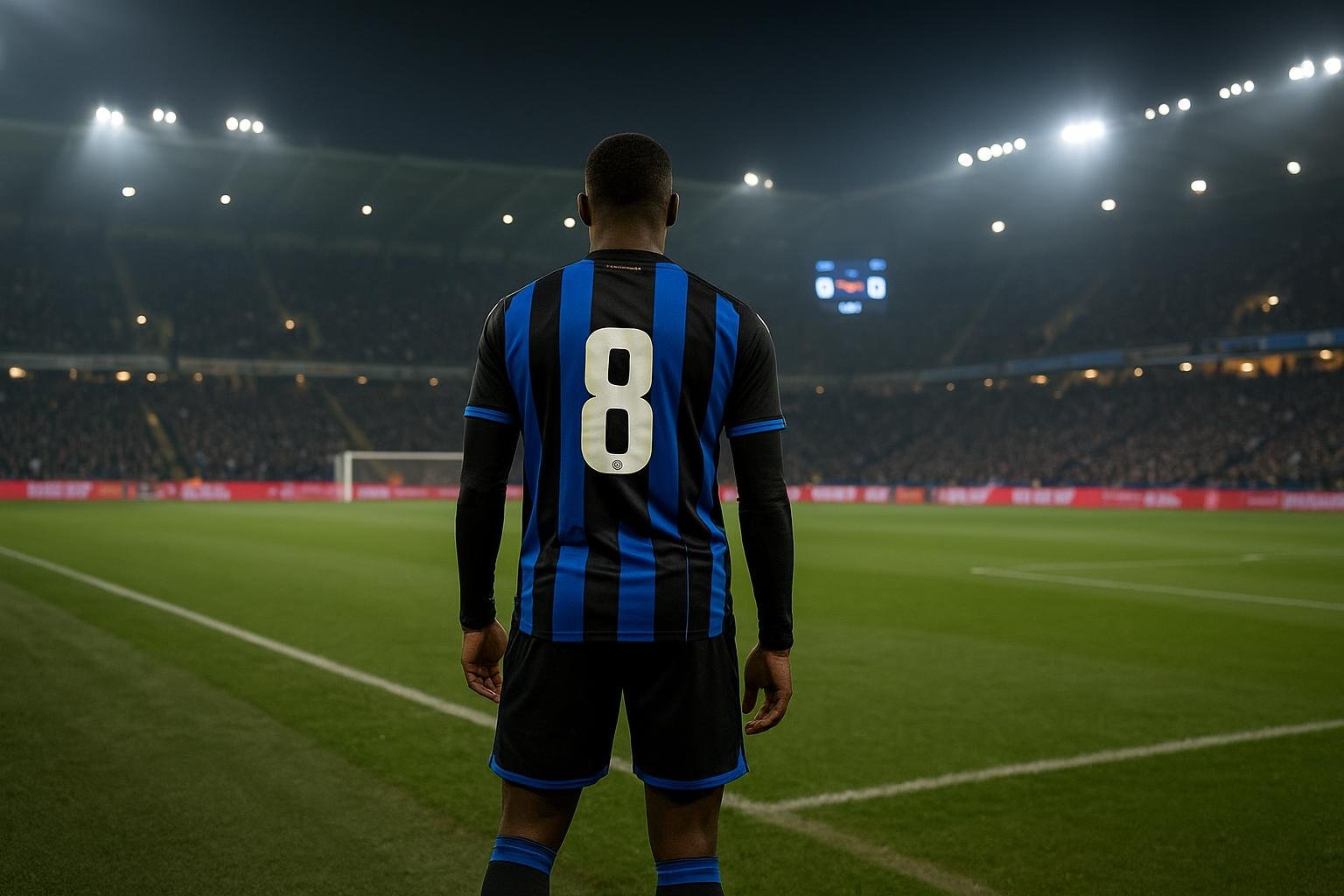 Sfeershot van een stadionomgeving tijdens de Champions’ Play-Offs zonder herkenbare gezichten