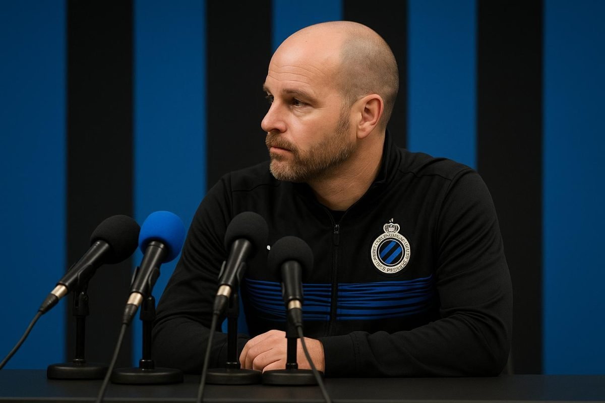 Ivan Leko tijdens een persmoment van Club Brugge in aanloop naar de verplaatsing naar Anderlecht.
