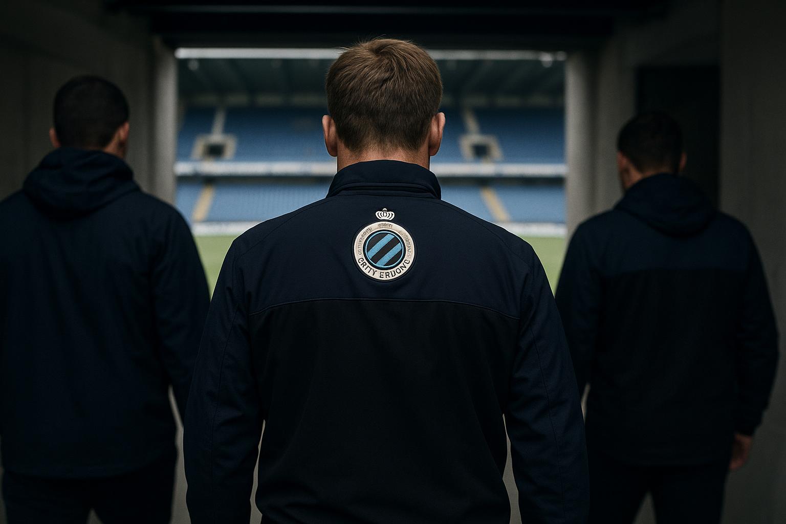 Dรฉvy Rigaux van Club Brugge in een stadionomgeving