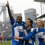 KRC Genk-supporters eind jaren negentig in Limburgse sfeer