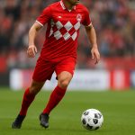 Brecht Dejaegere van KV Kortrijk tijdens een wedstrijdmoment