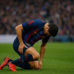 Wedstrijdmoment van FC Barcelona met Lamine Yamal na een penalty, in de context van zijn hamstringblessure