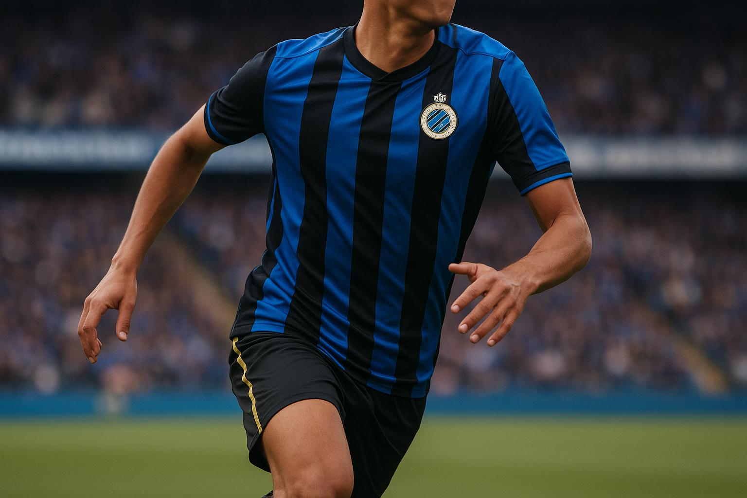 Spelers van Club Brugge vieren een doelpunt tijdens de Champions’ Play-Offs.