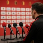 Rudi Garcia tijdens een persmoment bij de Rode Duivels