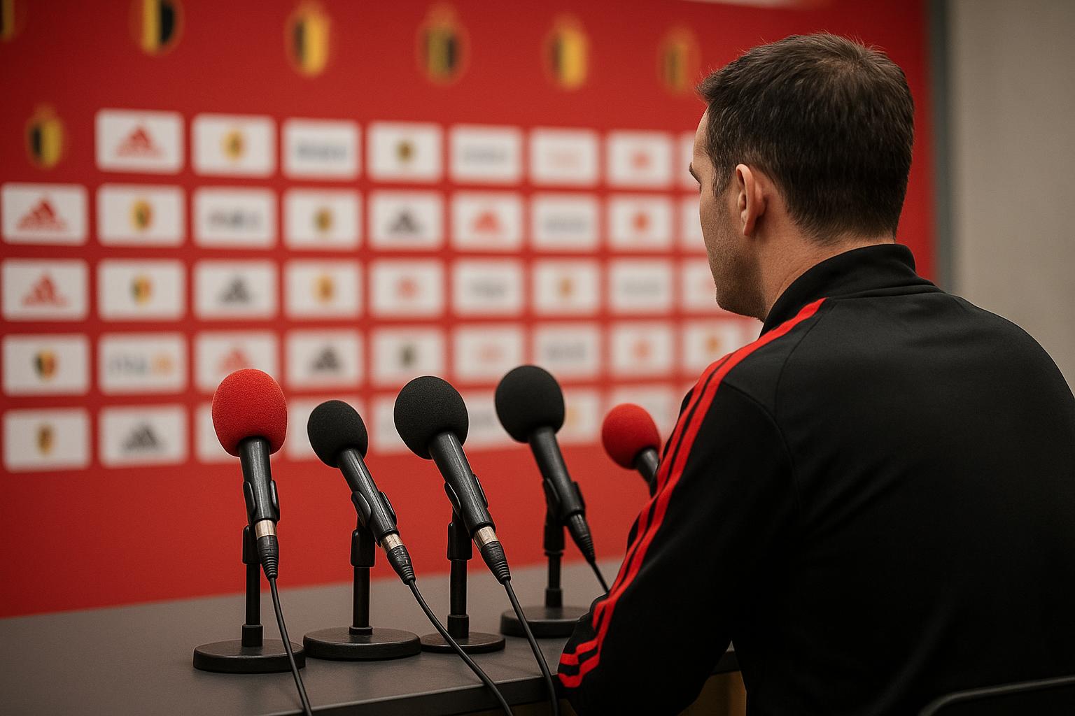 Rudi Garcia tijdens een persmoment bij de Rode Duivels