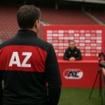 Sfeerbeeld rond AZ na de bekerwinst, met focus op de trainerszone