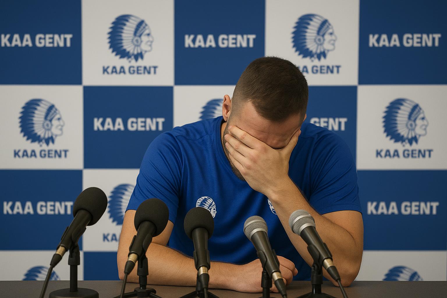 Rik De Mil op een persmoment van KAA Gent