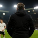 Marco Silva langs de zijlijn in Fulham-kledij tijdens een wedstrijd