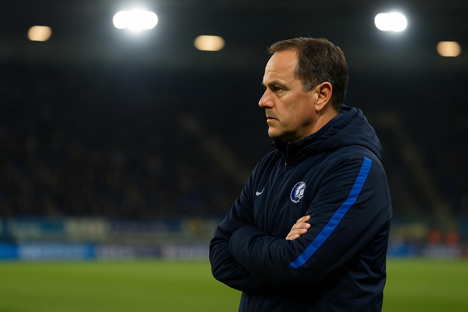 Rik De Mil coacht KAA Gent langs de zijlijn