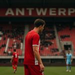 Sfeerbeeld in en rond de Bosuil bij Royal Antwerp FC tijdens een wedstrijdmoment