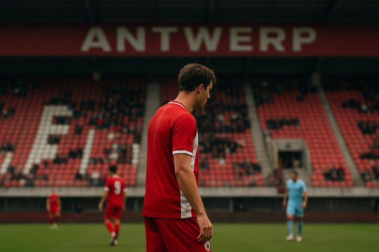 Sfeerbeeld in en rond de Bosuil bij Royal Antwerp FC tijdens een wedstrijdmoment