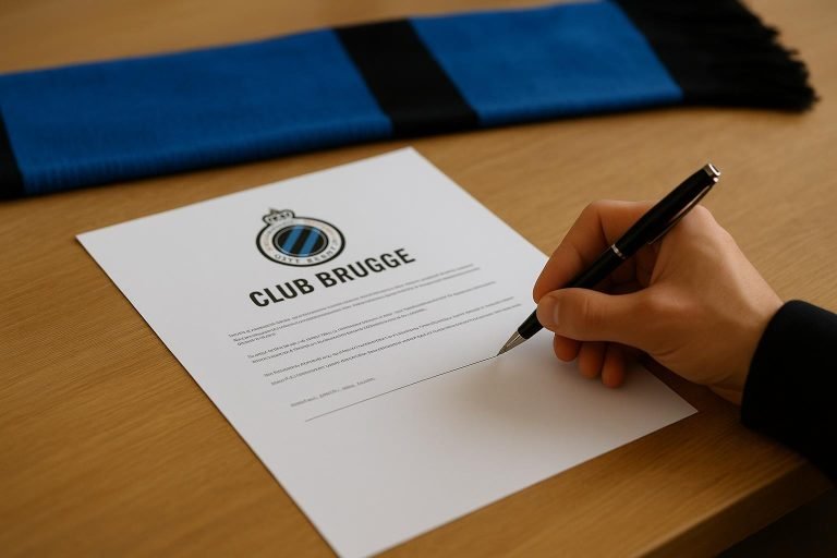 Club Brugge laat een jonge doelman tekenen op een contractmoment zonder herkenbare gezichten
