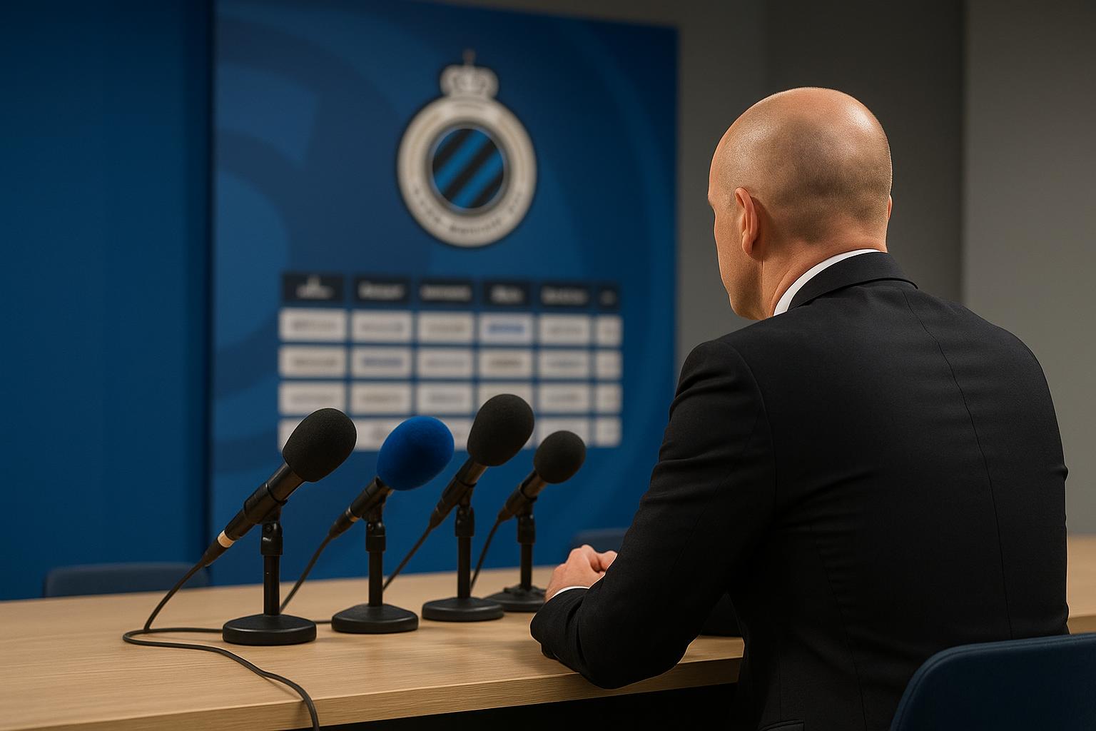 Bart Verhaeghe, voorzitter van Club Brugge, tijdens een persmoment