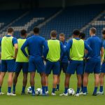 Spelers van KAA Gent op training terwijl de club zich voorbereidt op de zomermercato
