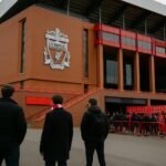 Sfeerbeeld rond Anfield in Liverpool