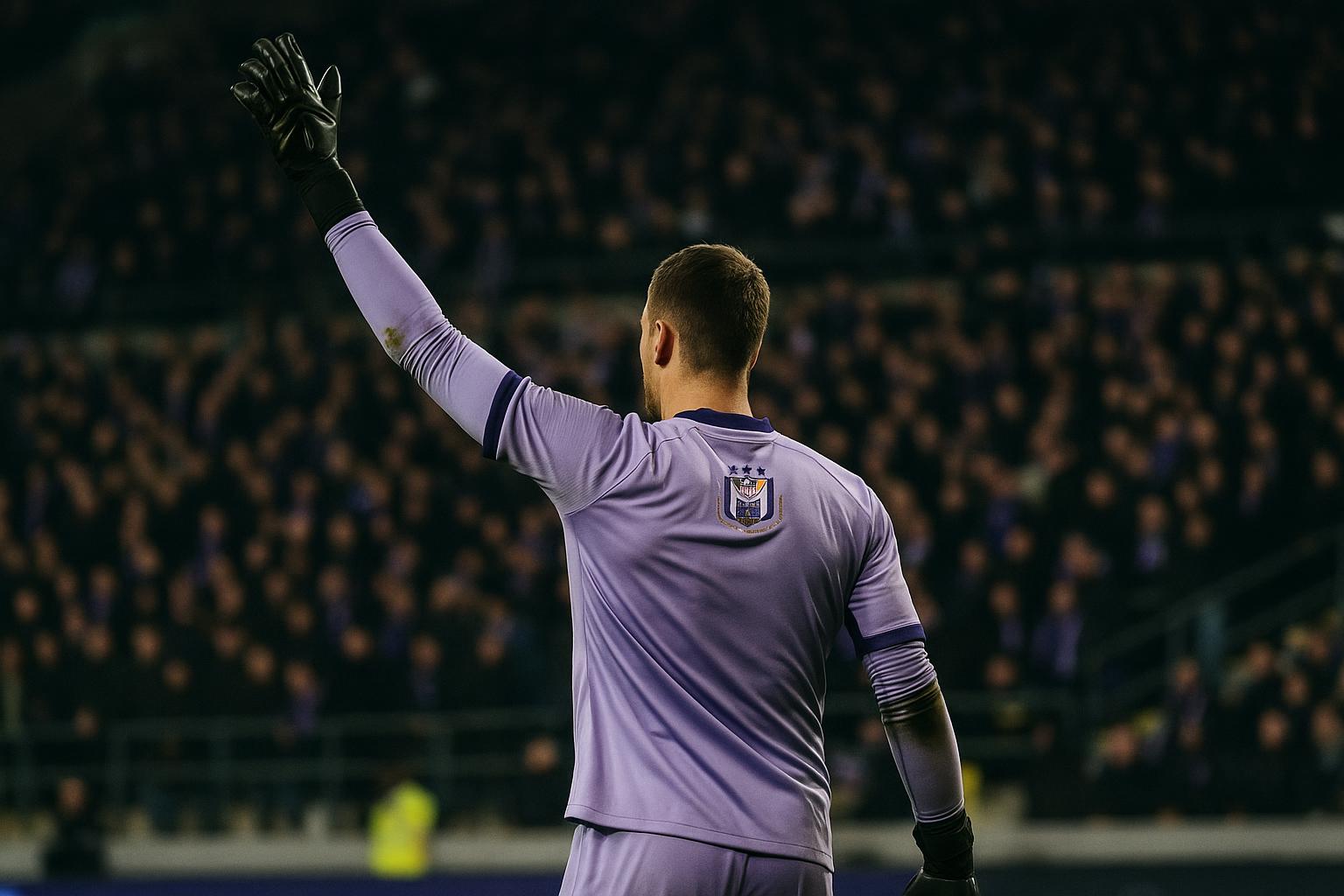 Colin Coosemans van RSC Anderlecht in een wedstrijdcontext