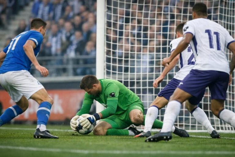 Davy Roef van KAA Gent tijdens een wedstrijdmoment in het stadion